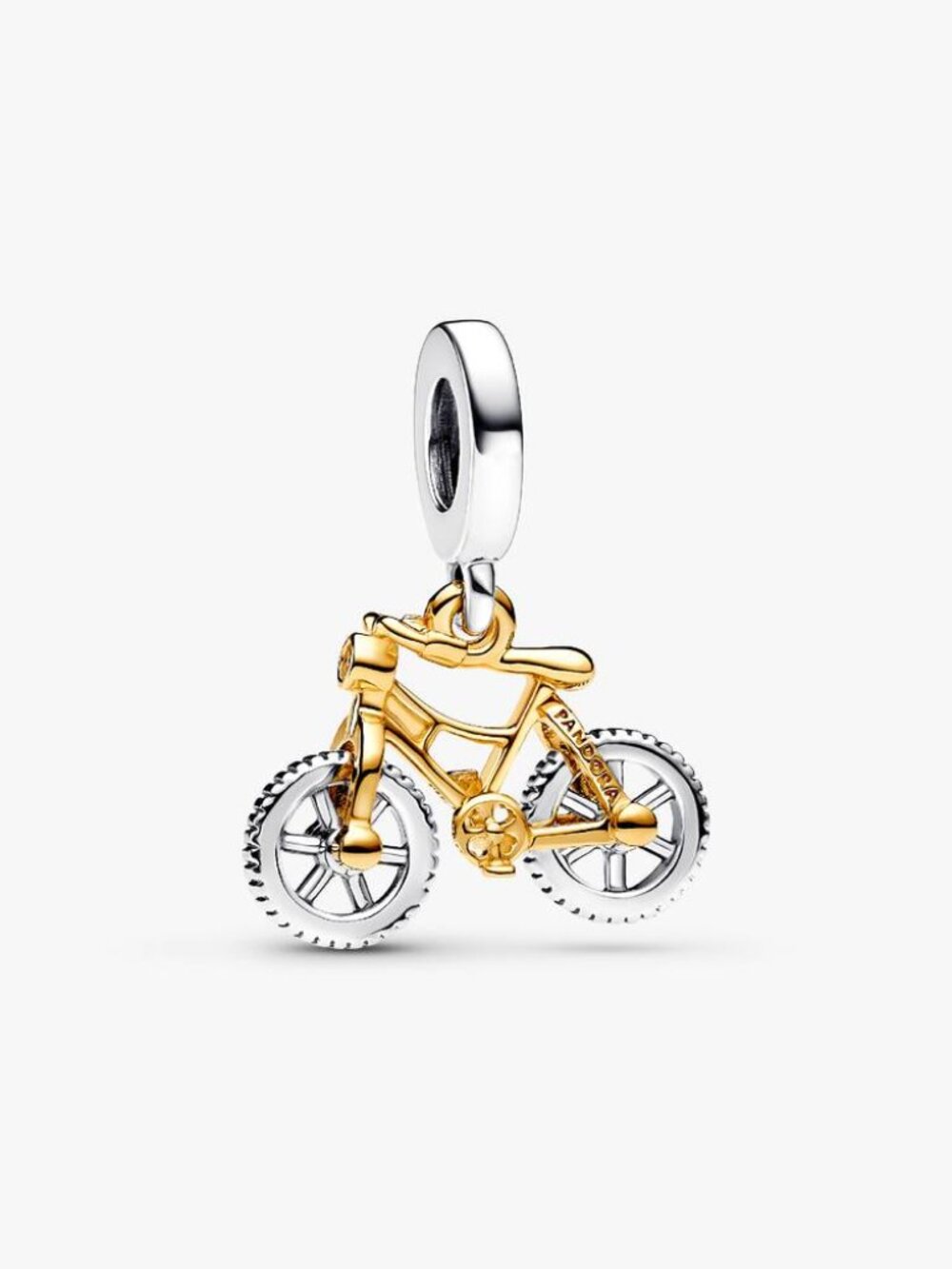 PandoraTwo-tone Spinning Wheels Bicycle Dangle Charm